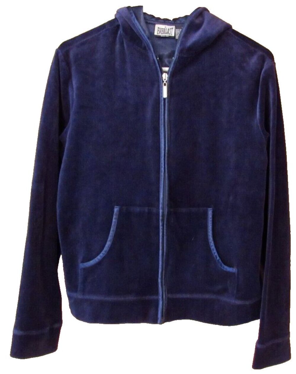 Vintage Everlast Full Zip Hooded Navy Blue Jacket Size Small